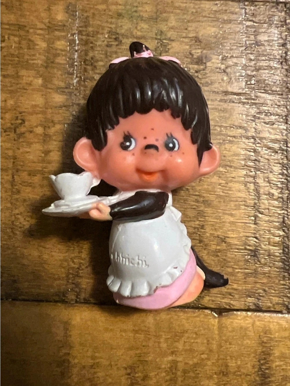 Vintage 1979 Sekiguchi Monchhichi Tea Coffee Server Figurine PCV Girl